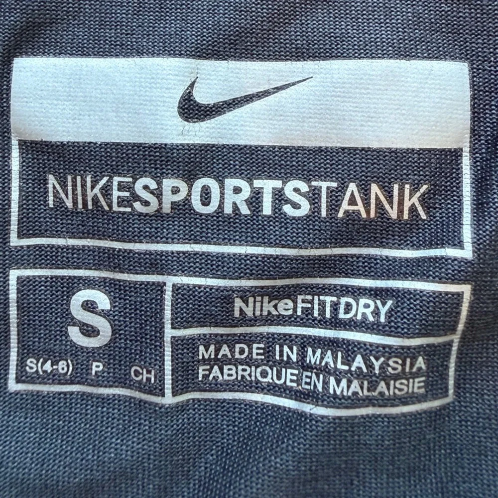 Nike Tank Top Womens Small Black Nike Fit Dry Embroidered Swoosh Athletic Gym